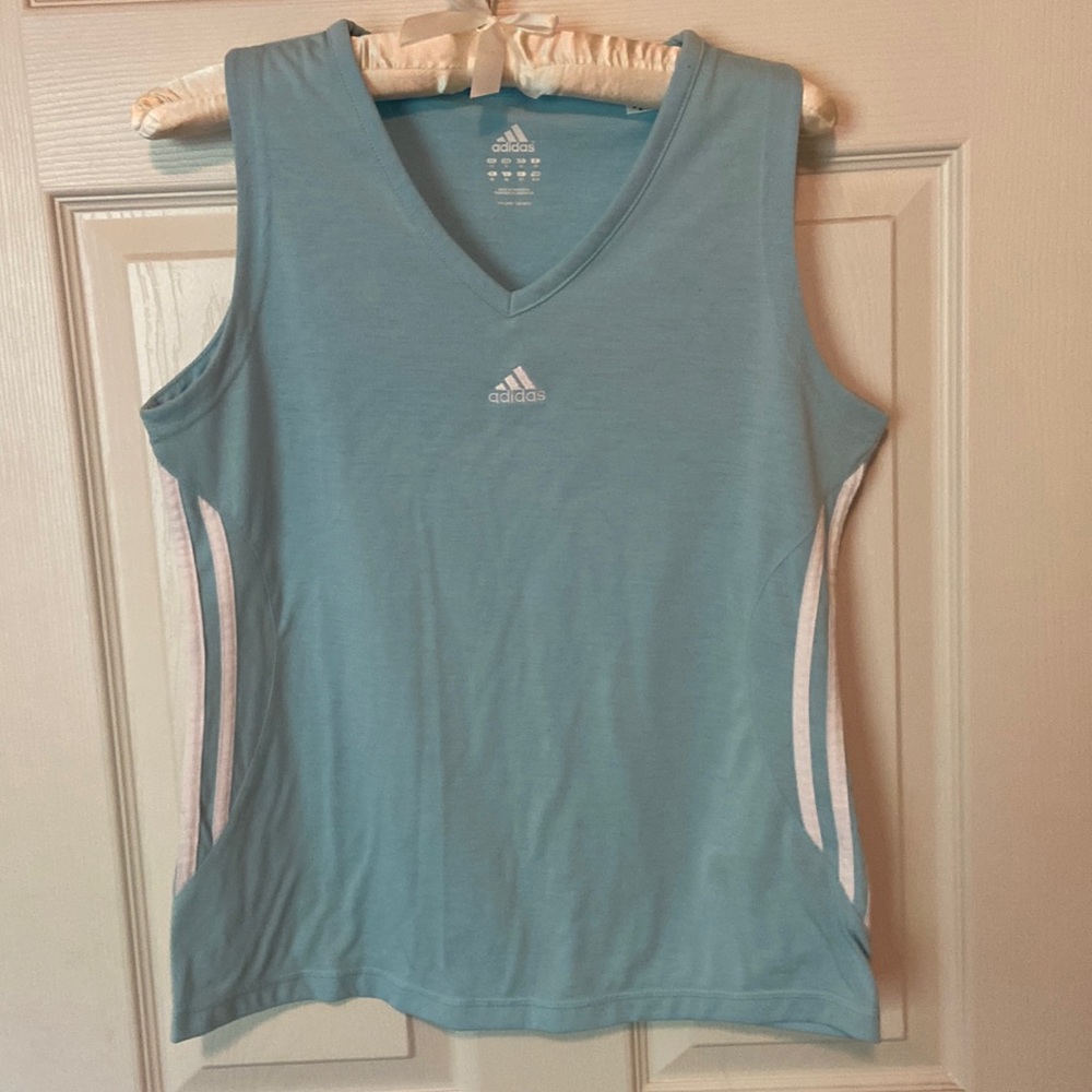 Adidas tank shirt work out running size M medium blue